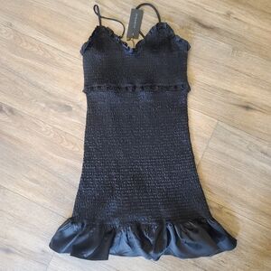 [M] NEW Dynamite Chic‎ Black Stretchy Bodycon Strappy Sexy Dress Size Medium